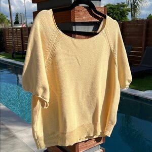 LC Lauren Conrad Soft Yellow Scoop Neck Sweater